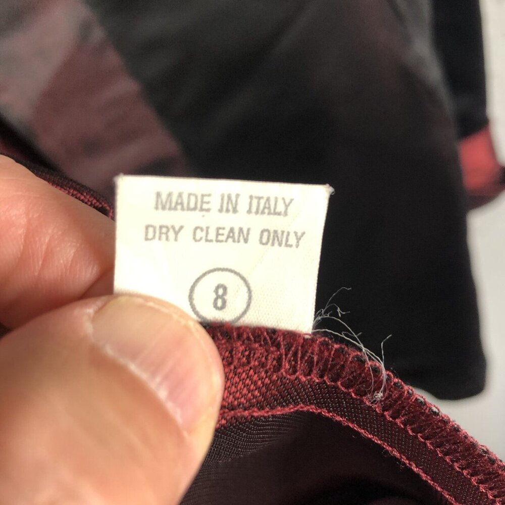 Gerogiou Studio 1 Jacket Womens Large Burgundy Irredescent Event Occasion Italy - Picture 8 of 16